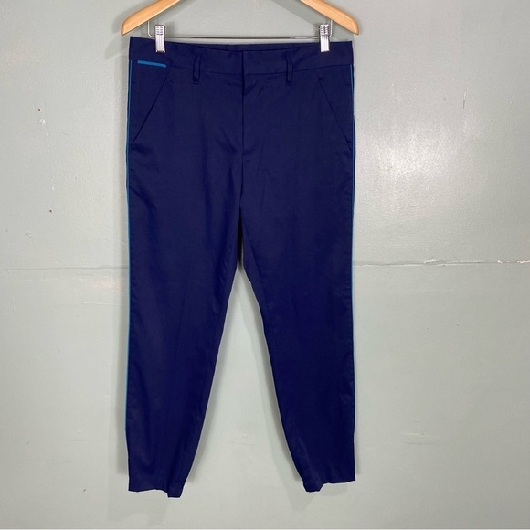 Prada Mens Blue Pants‎ a with Side Tuxedo Stripe Sz 30 Small Joggers - Picture 1 of 9